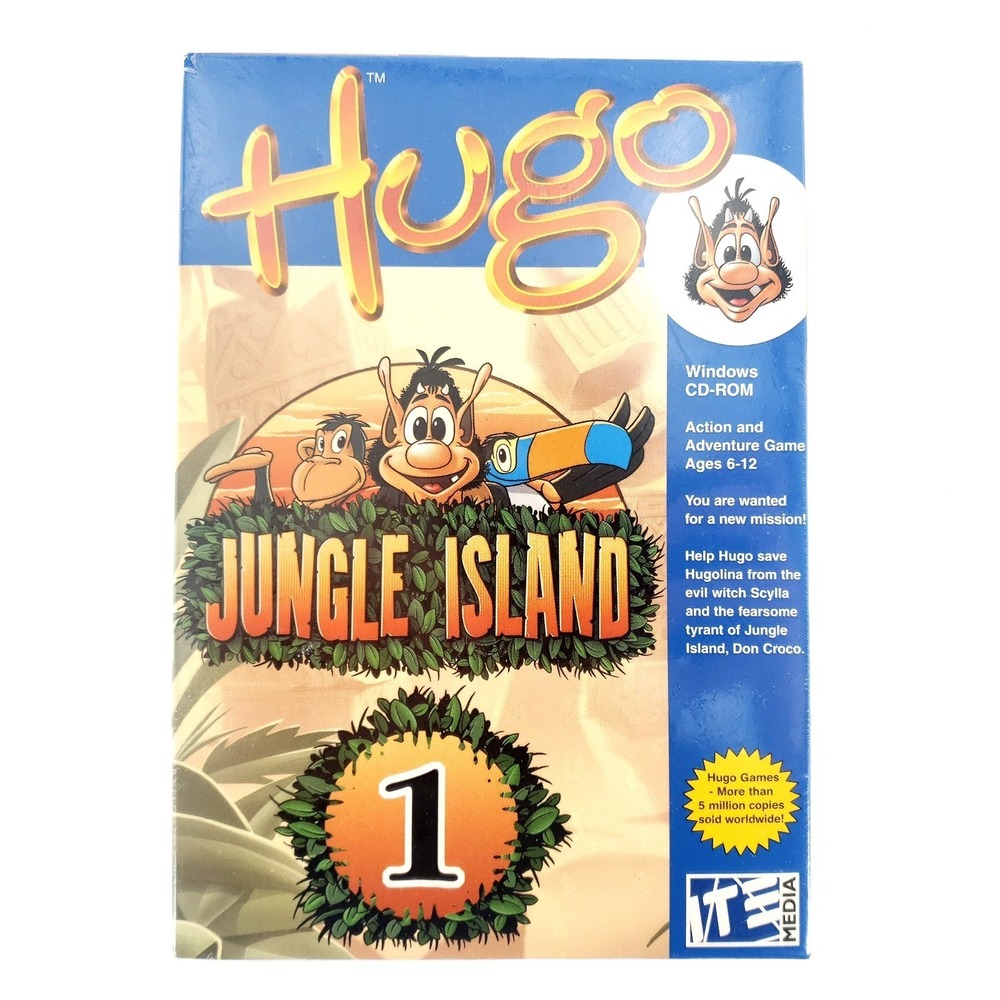 Hugo: Jungle Island 1 (PC, 1999) Windows CD-Rom Brand New Sealed